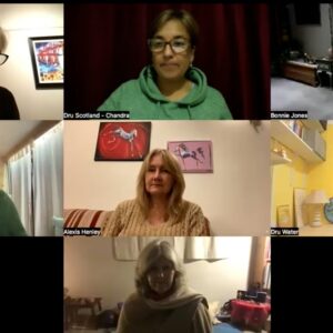 Chandra Goswami and Andrew Wells leading a spiritual mentoring online series with Dru Yoga.